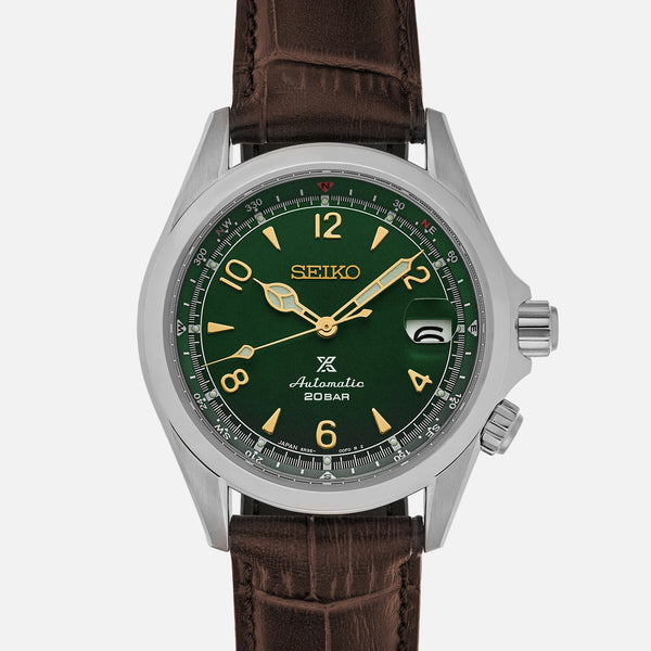 Seiko Prospex 'Alpinist' SPB121 With Green Dial On Brown Strap HODINKEE Shop