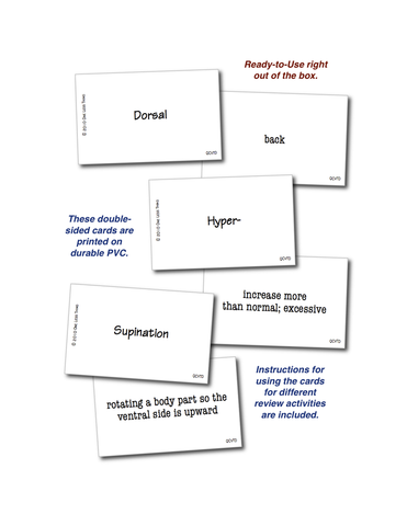 Vet Directional Terminology, Bingo | One Less Thing