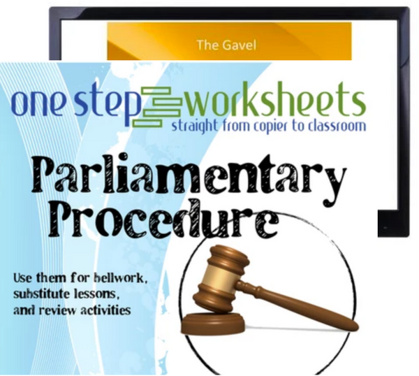 Free parliamentary procedure worksheets