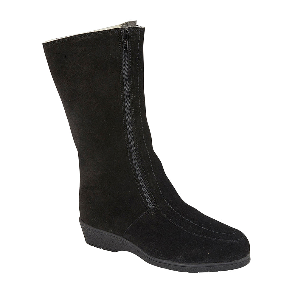 ladies black sheepskin boots