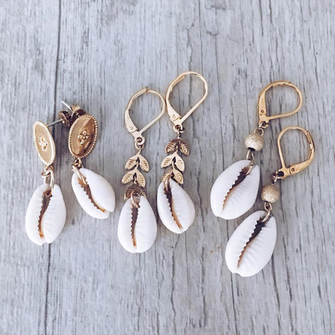 Boucles d'oreilles coquillage