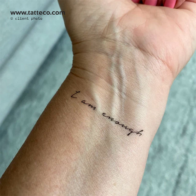 I Am Enough Temporary Tattoo - Set of 3 – Tatteco