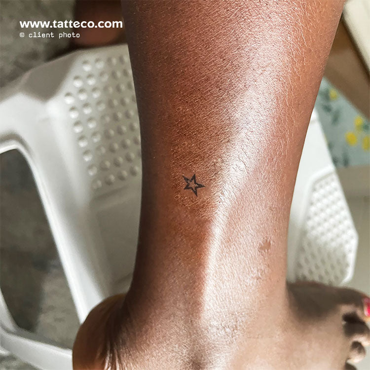 Small Star Outline Temporary Tattoo - Set of 3 – Tatteco