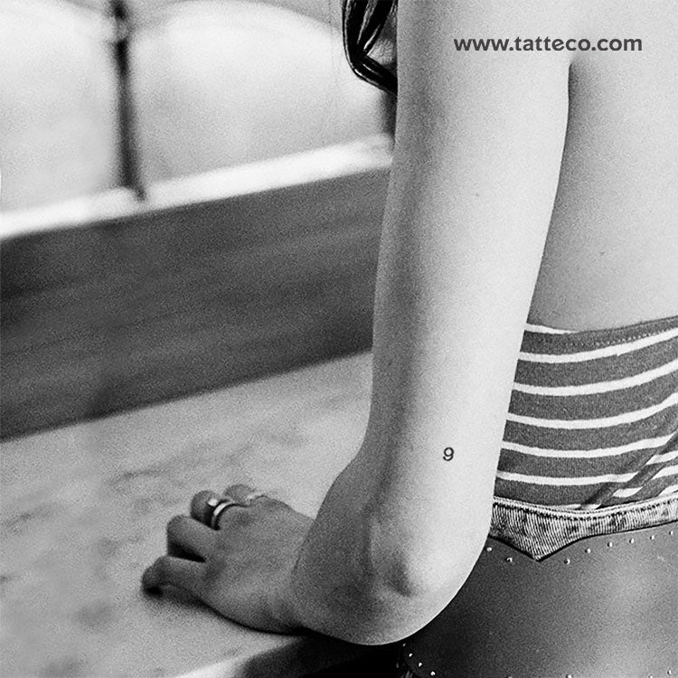 Number 9 Temporary Tattoo (Set of 3) – Tatteco