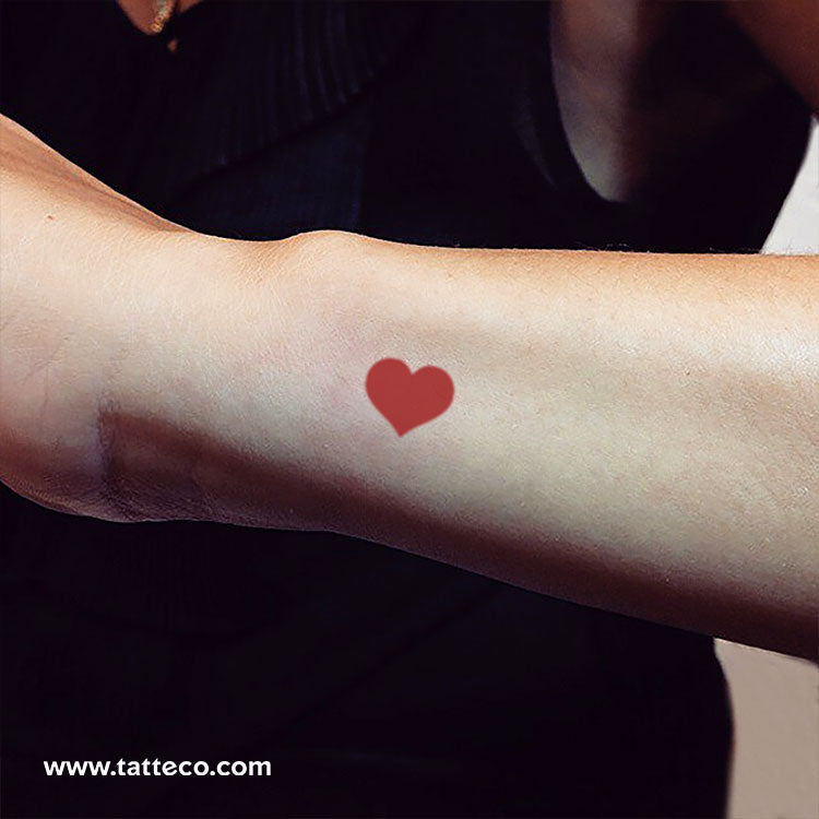 Klinik kommentator matron Red Heart Temporary Tattoo - Set of 3 – Tatteco