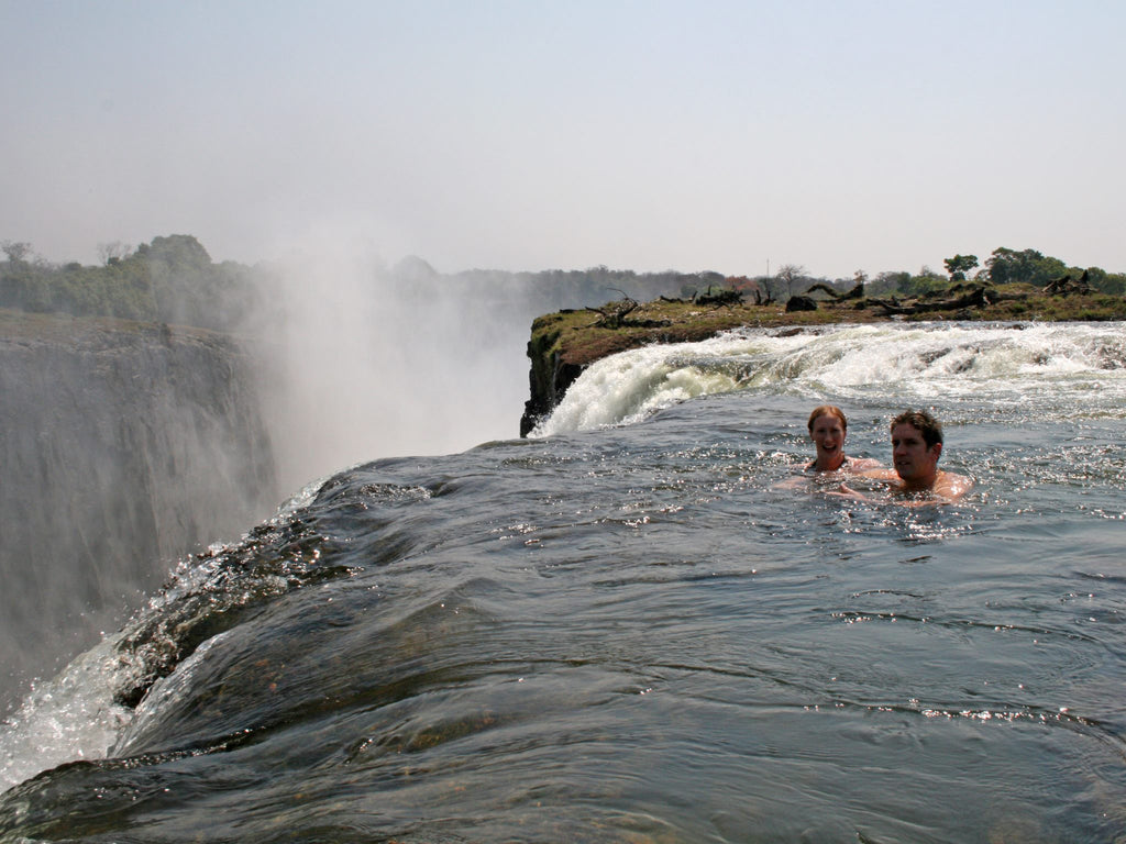 Victoria Falls Infinity pool Livingstone Island Zambia