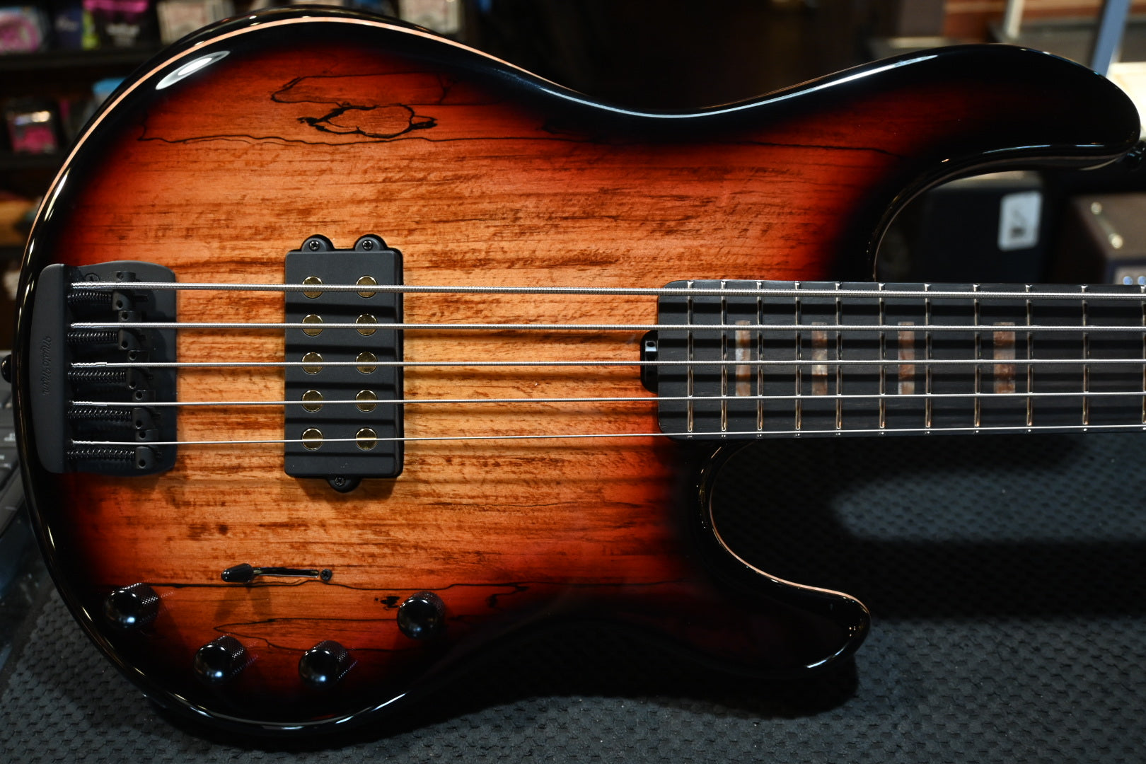 Music Man Stingray 5 35th Anniversary H Spalted Sunburst Bass