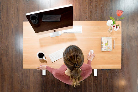 Wooden tabletop material for standing desk 