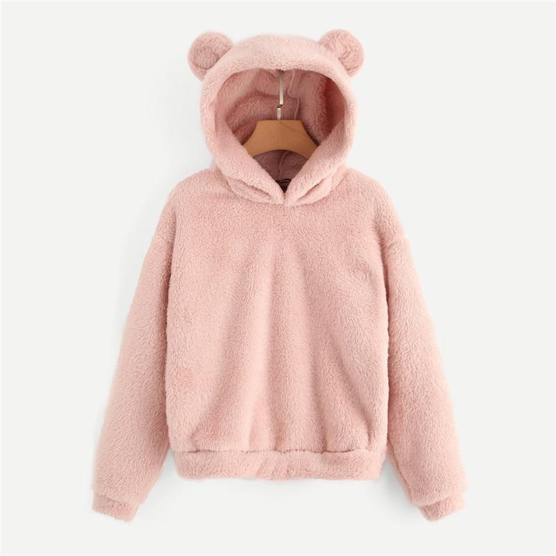 pink bear hoodie