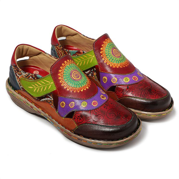 vintage boho flower shoes