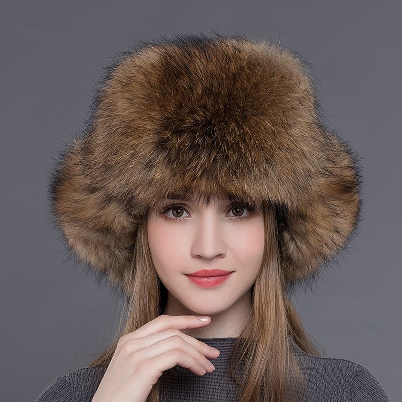 brown fur hat