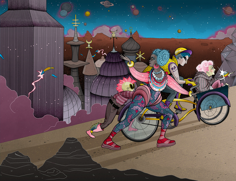 Cover art by Bikes in Space series cover artist Cecilia Granata