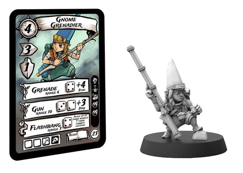 Gnome Grenadier  character card and digital sculpt