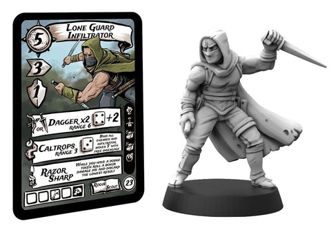 Lone Guard Infiltrator character card and digital sculpt