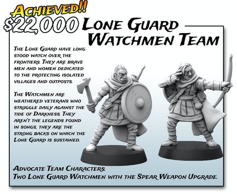 Lone Guard Watchmen Team render with description.