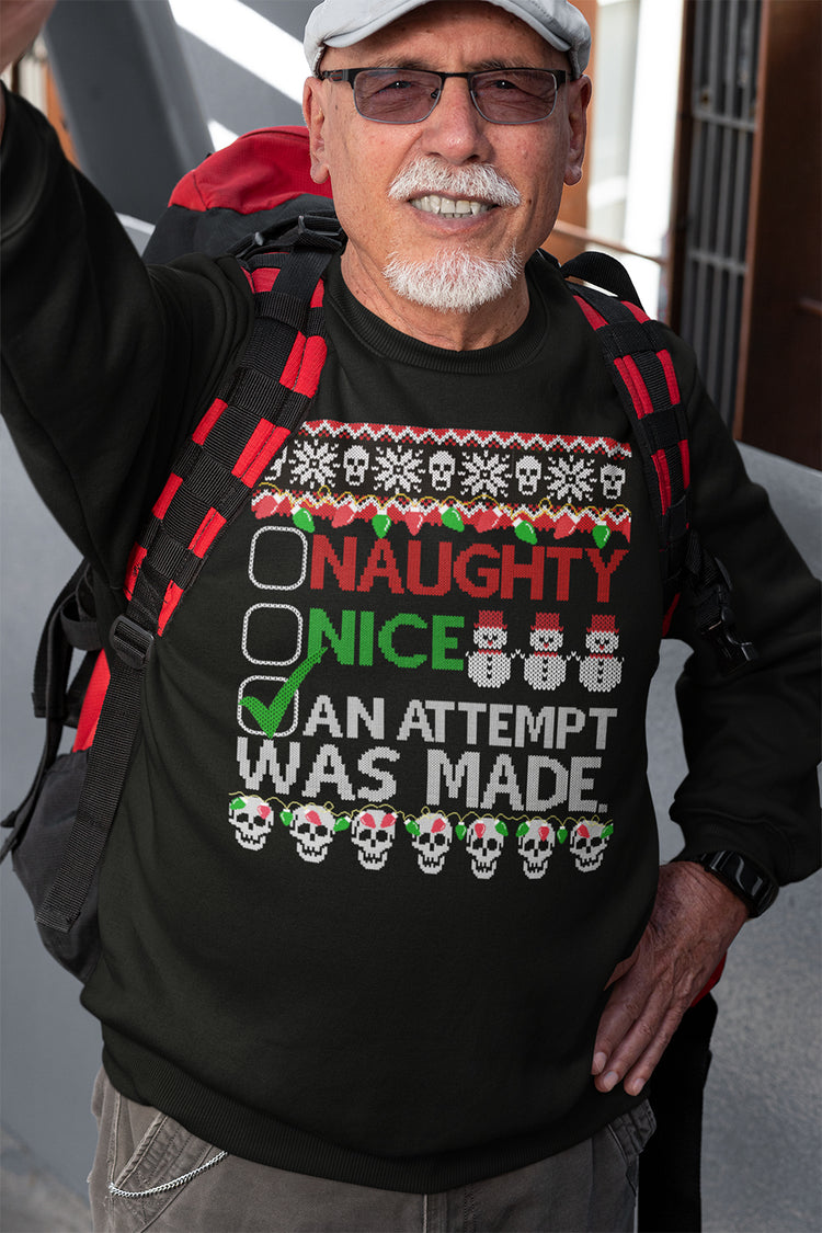 An Attempt Was Made Ugly Christmas Sweatshirt- Because You Tried