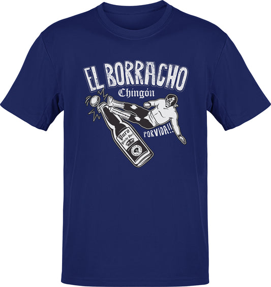 Premium El Borracho Chingon Old School Luchador Tee