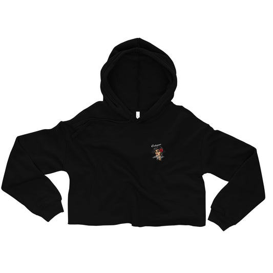 Cabrona Pero Cute Ladies Cropped Hoodie