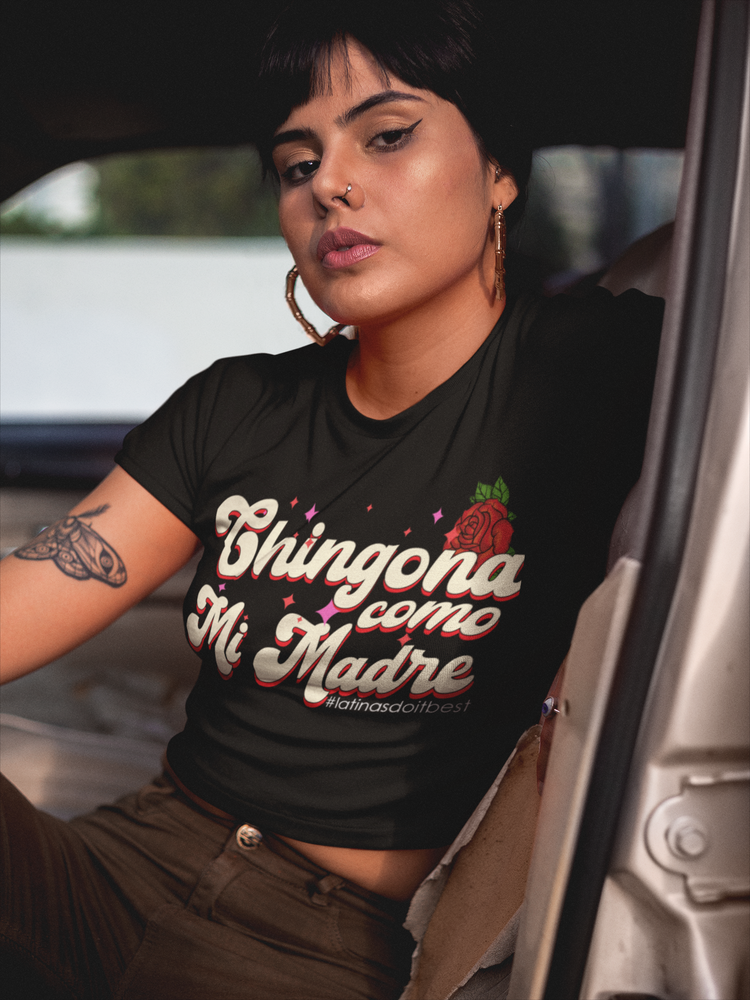 Chingona Como Mi Madre Vintage Ladie's short sleeve t-shirt