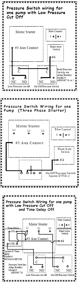 Pressure switch wiring diagrams