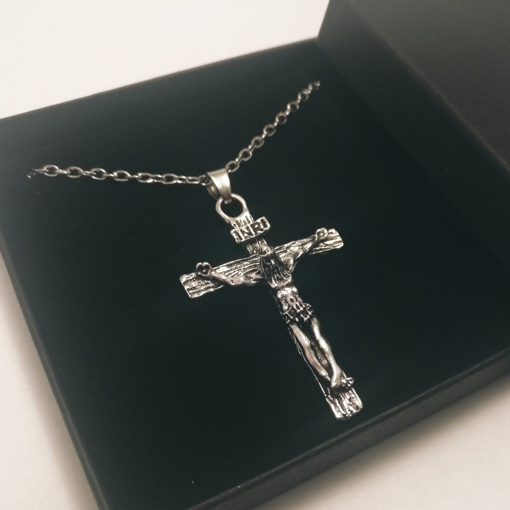 Men's Jesus Cross Crucifix Stainless 