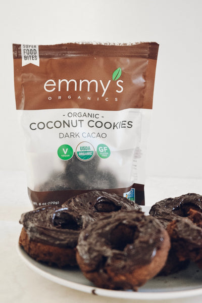 Chocolate Coconut Cookie Donuts | Emmy's Organics