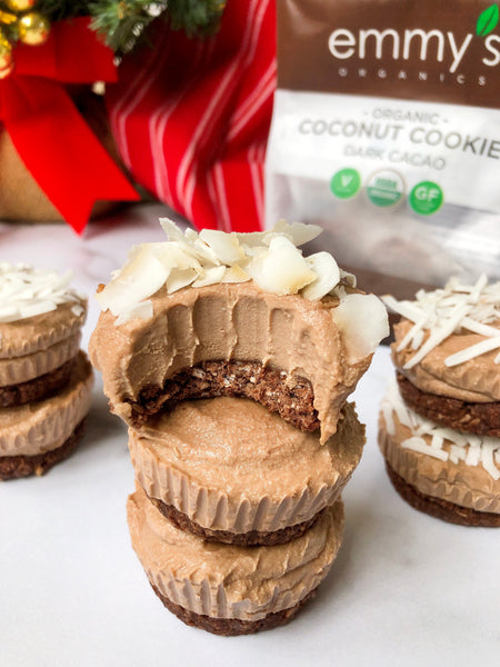 Mini Chocolate Coconut Cheesecake Bites | Emmy's Organics