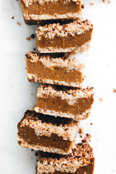 Pumpkin Pie Crumble Bars | Emmy's Organics