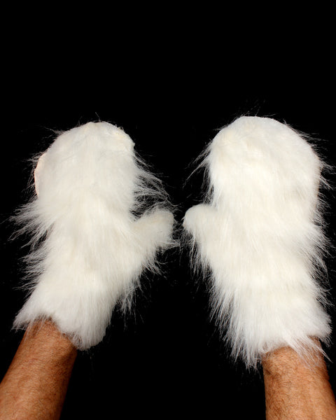 White Furry Costume Bunny Paws - Zagone Studios, LLC