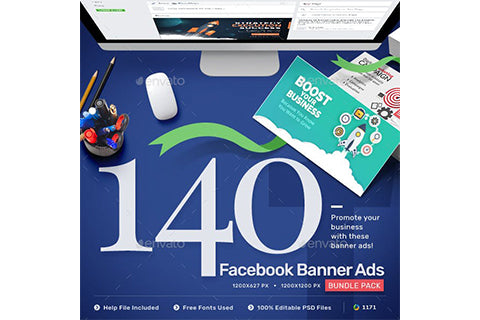 Facebook Ad Banners - 140 Banners - Updated!!