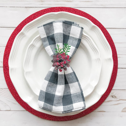 Use a Paper Flower Clip as a Napkin Ring 