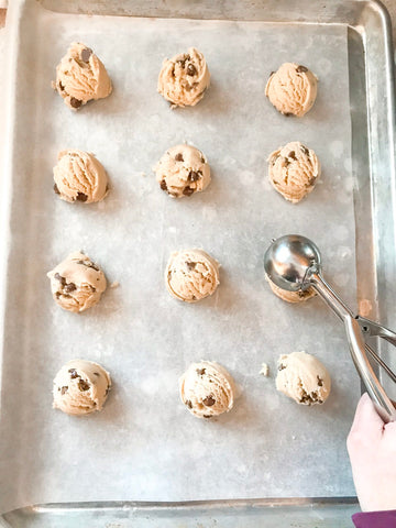 Cookie Dough on the Cookie Tray