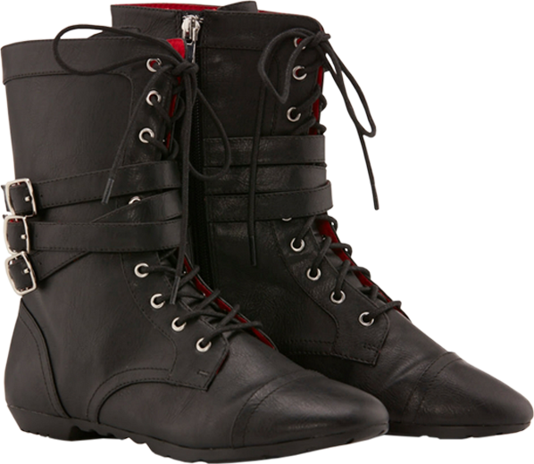 black dance combat boots
