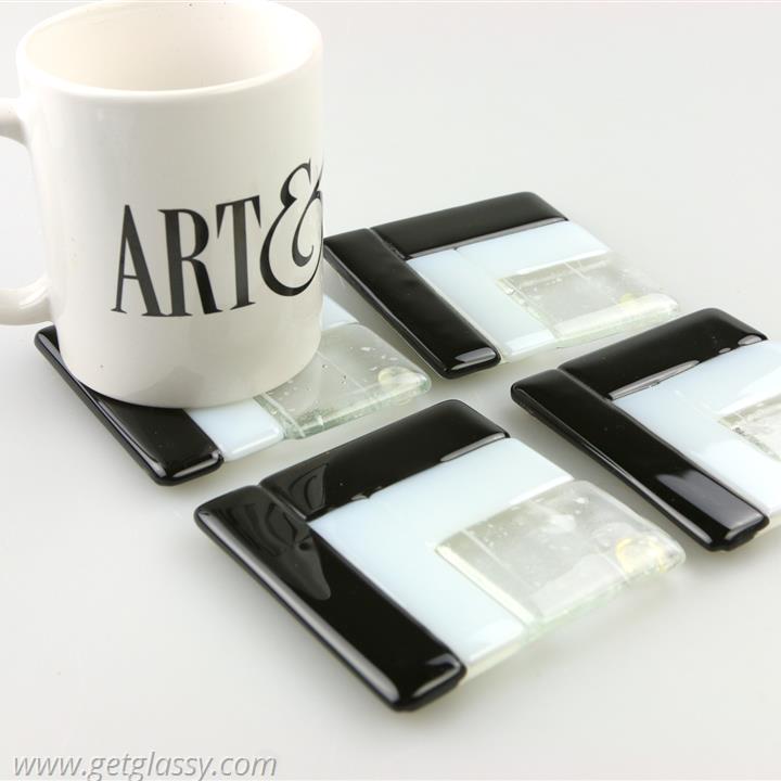 black glass coasters for drinks