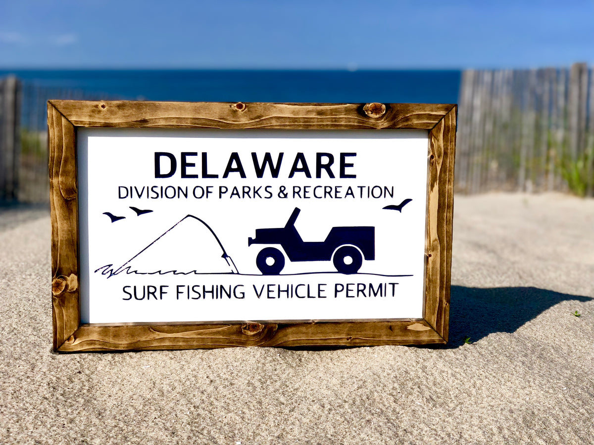 Delaware Surf Fishing Tag Happy Camper Design Co.