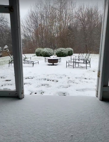 snowy hudson valley porch