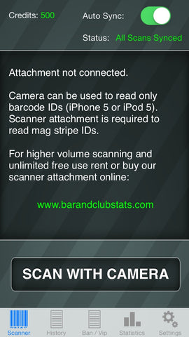 iPhone Camera ID Scanner