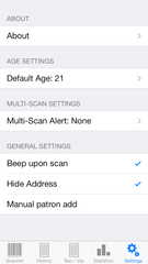 iPhone ID Scanner Settings