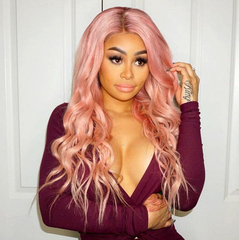 Blac Chyna with pastel pink hair