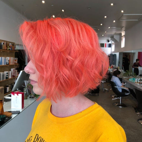 coral pink hair