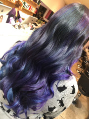 purple wavy hair