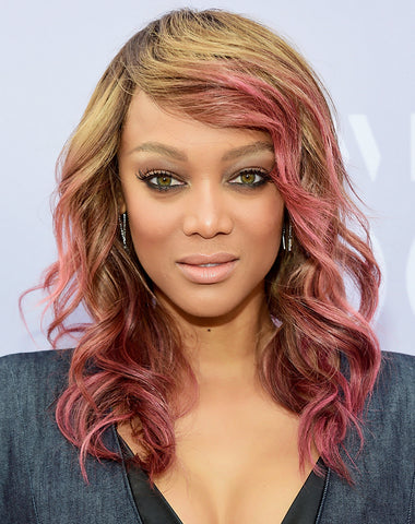 Tyra Banks pink ombre