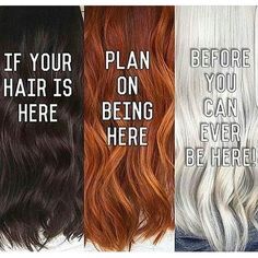 brown, red, blonde hair collage