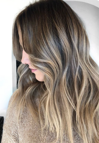 Balayage with gradient lightness