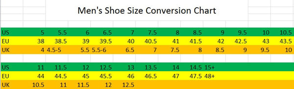 shoe chart euro to us