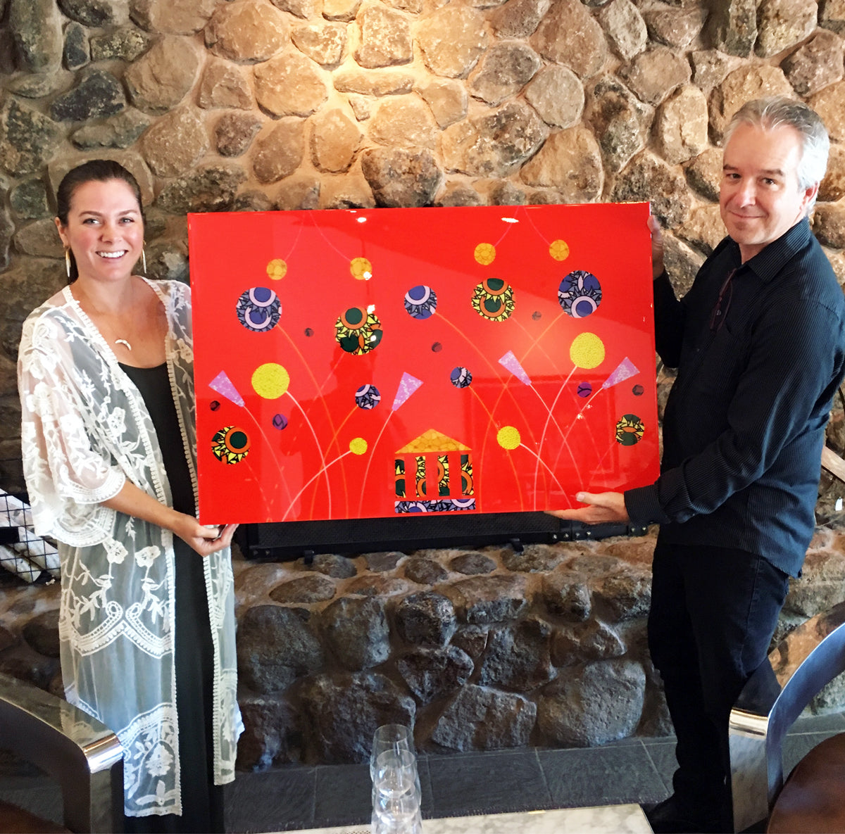 Artist John Kraft and Kara Lynae at Imagery Estate Winery