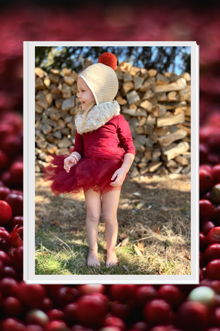 toddler tutu style in the fall with pom pom beanie