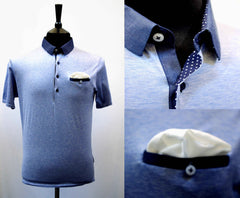 Dean light blue polo shirt