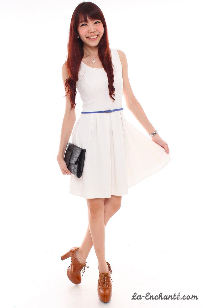 Camilla skater dress (white)