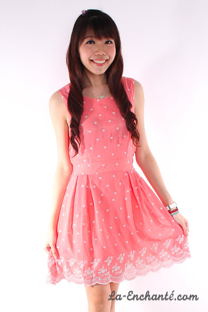 Starry dress (peach coral)